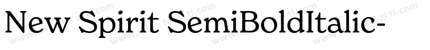 New Spirit SemiBoldItalic字体转换